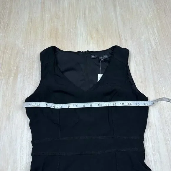 NWT WHBM Black Sleeveless Sheath V-Neck Workwear Elegant Date Cocktail Dress 4 - Picture 5 of 14
